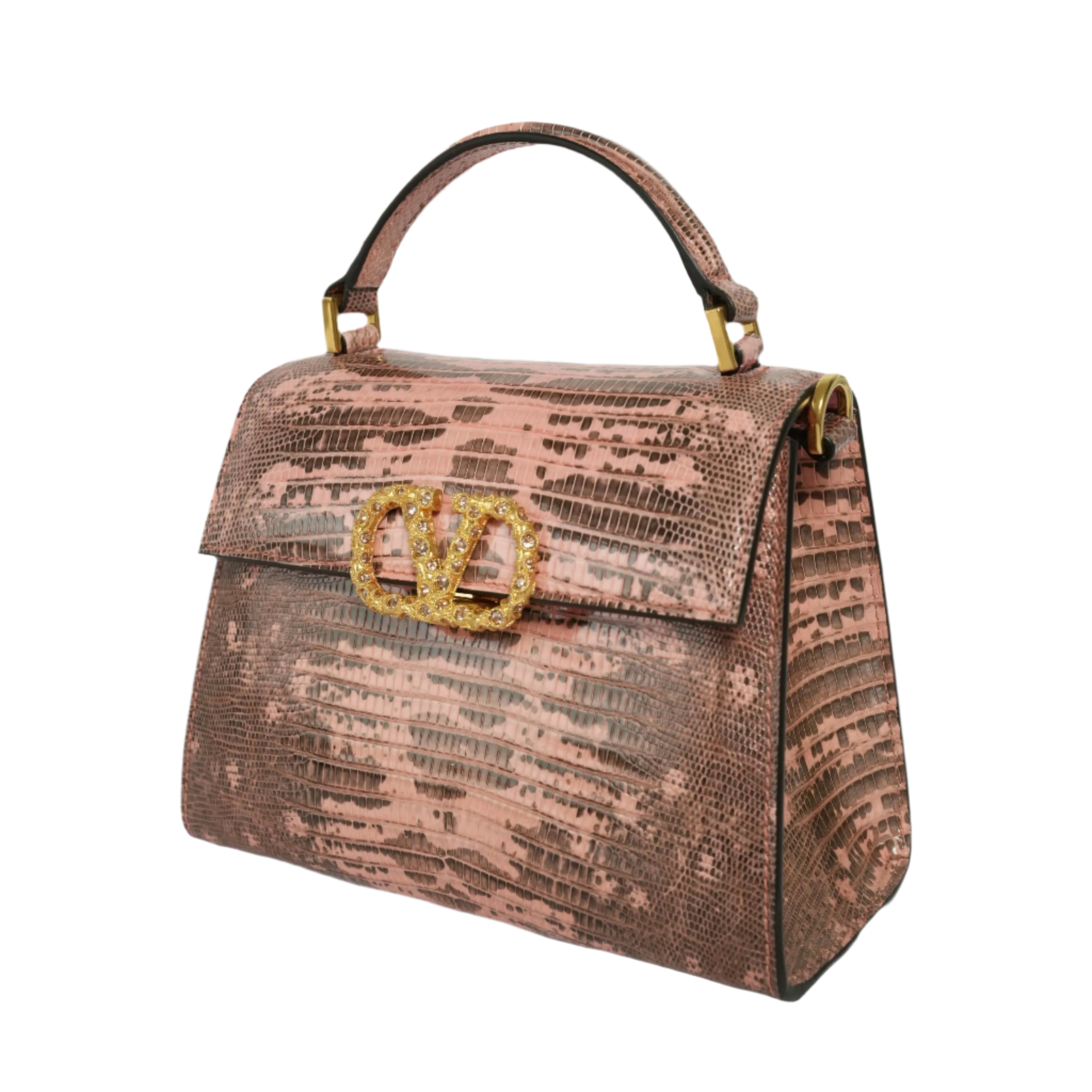 Valentino Garavani Mini Vsling Handbag In Tejus With Jewel Logo