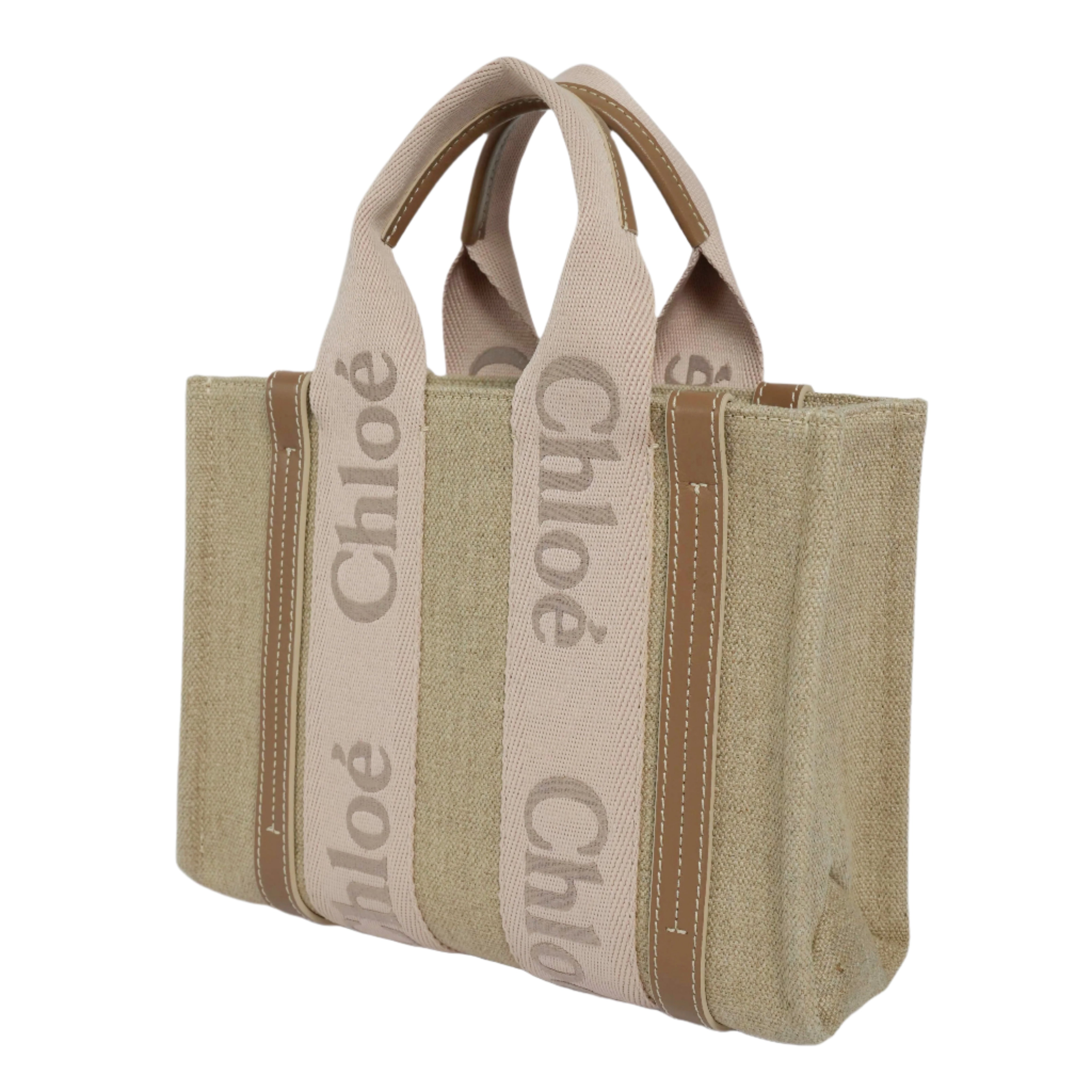 Chloe Canvas Woody Tote Bag