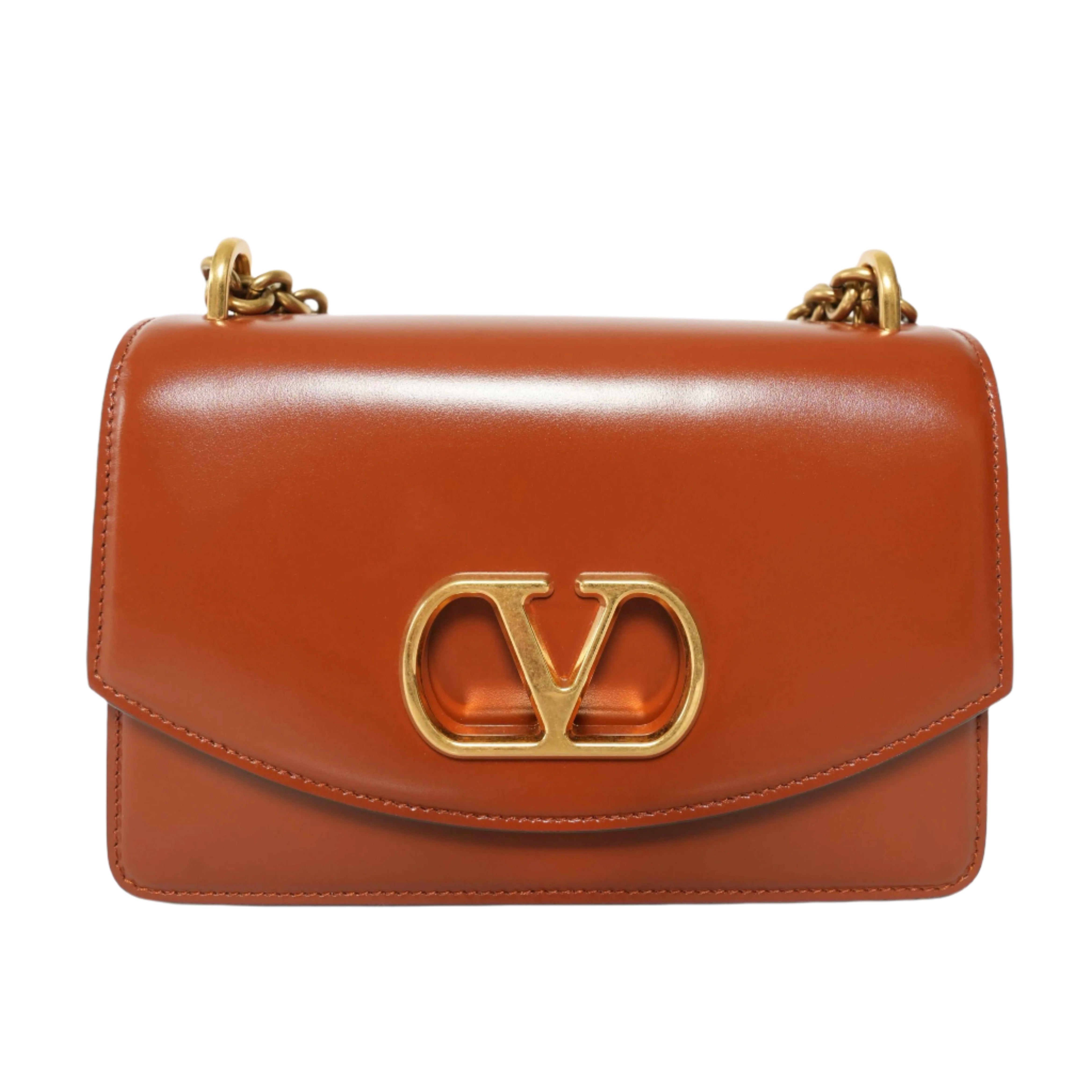 Valentino Garavani Brown Vain Shoulder Bags