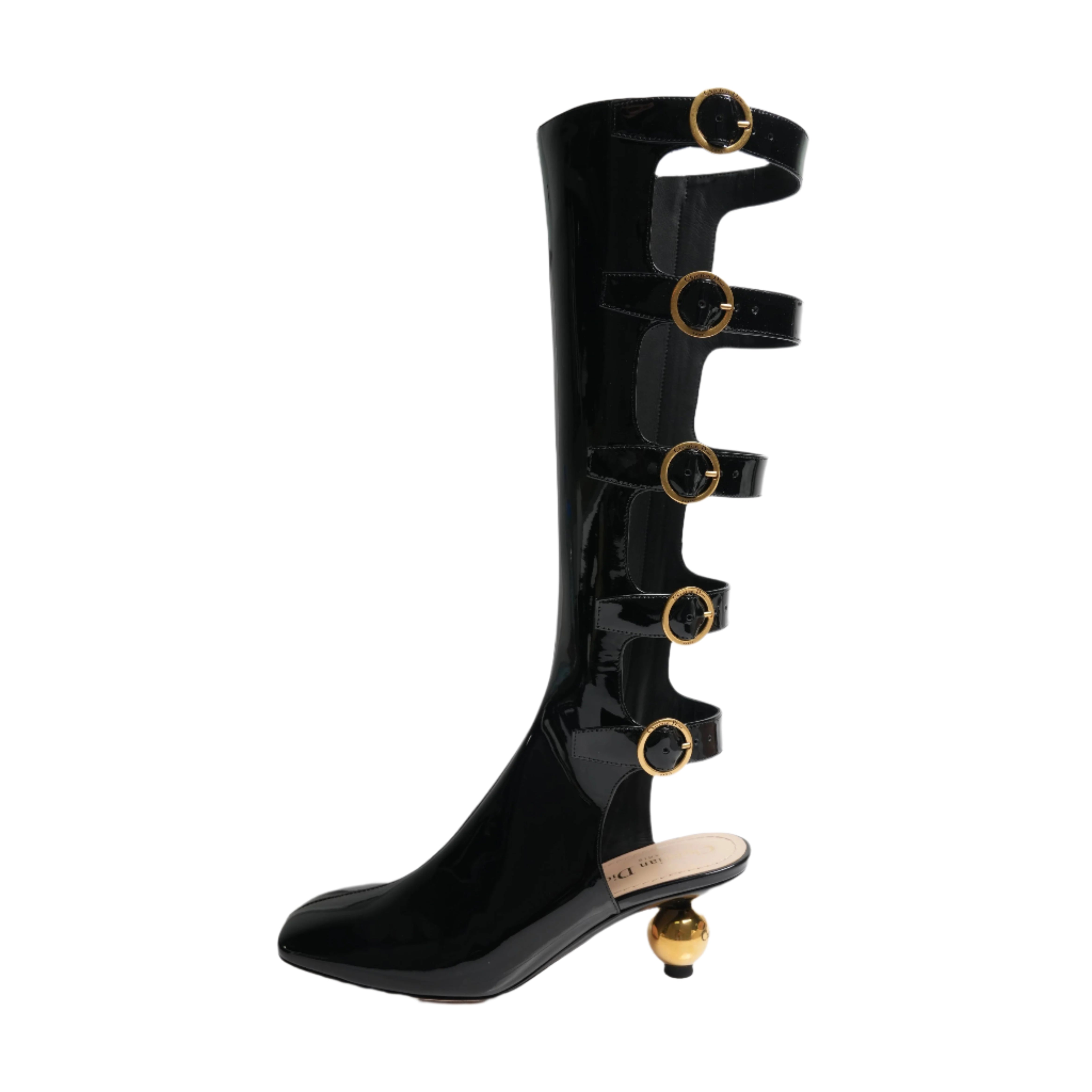 Dior Patent Ankle Knee-High Boots