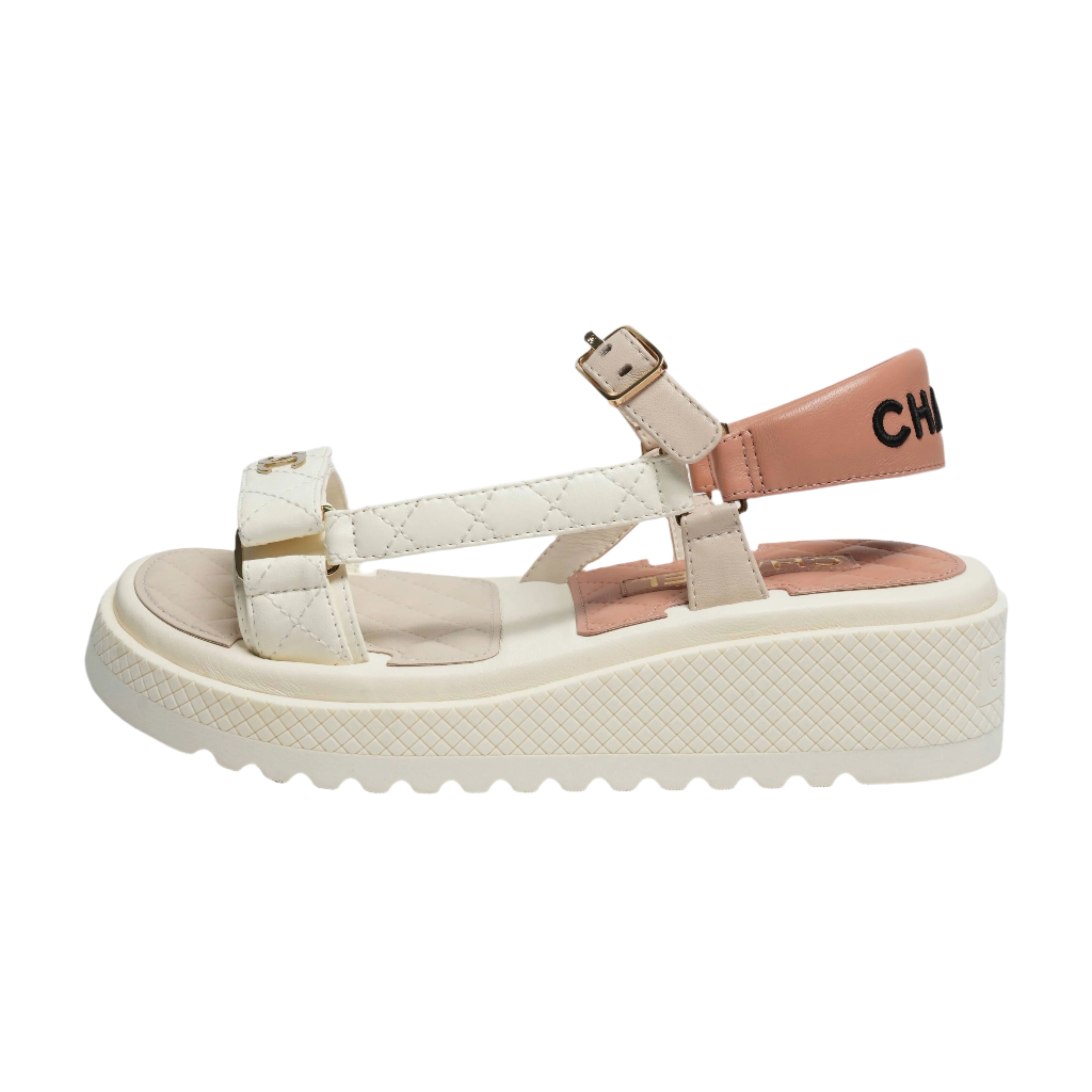 Chanel White Dad Sandal