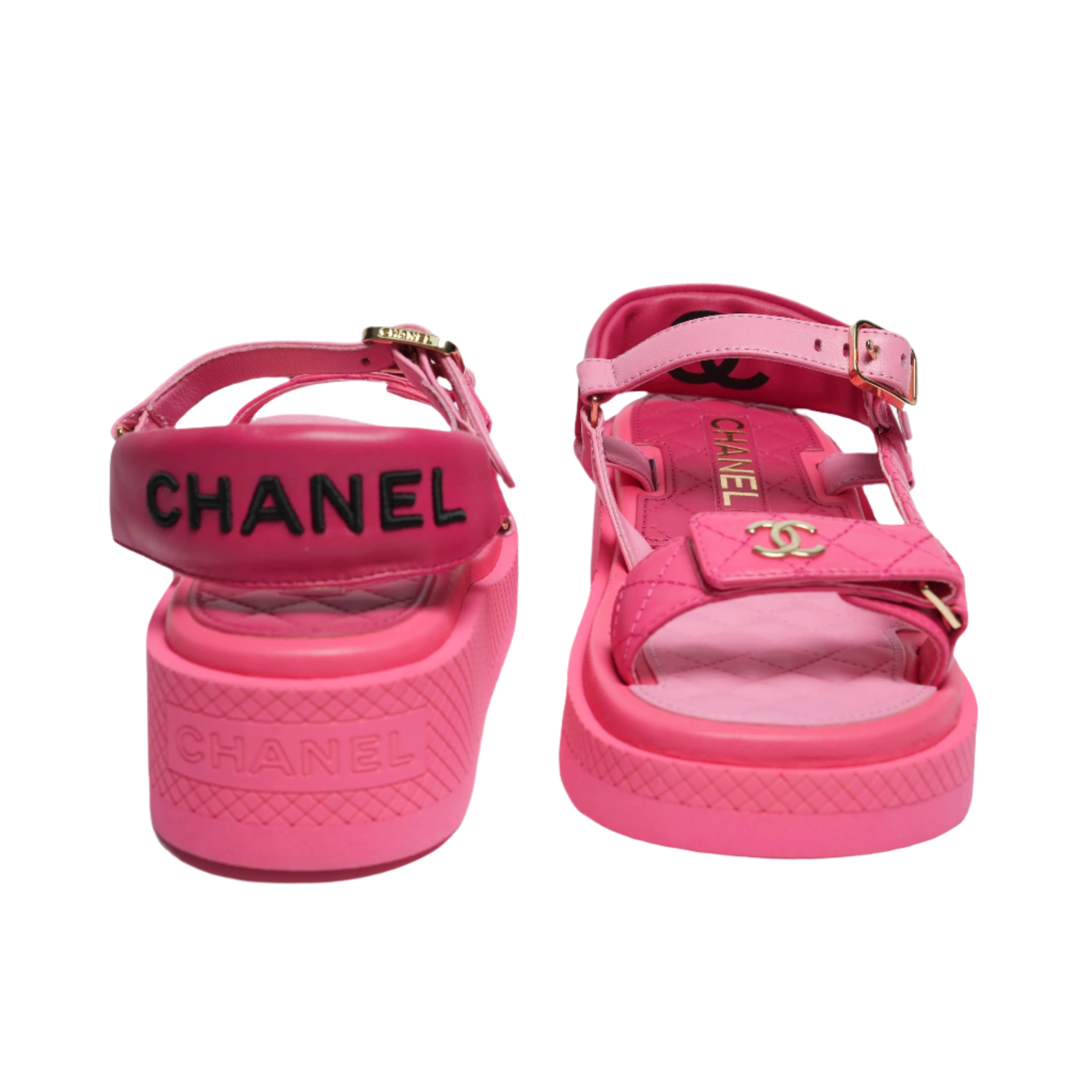 Chanel Pink Dad Sandals