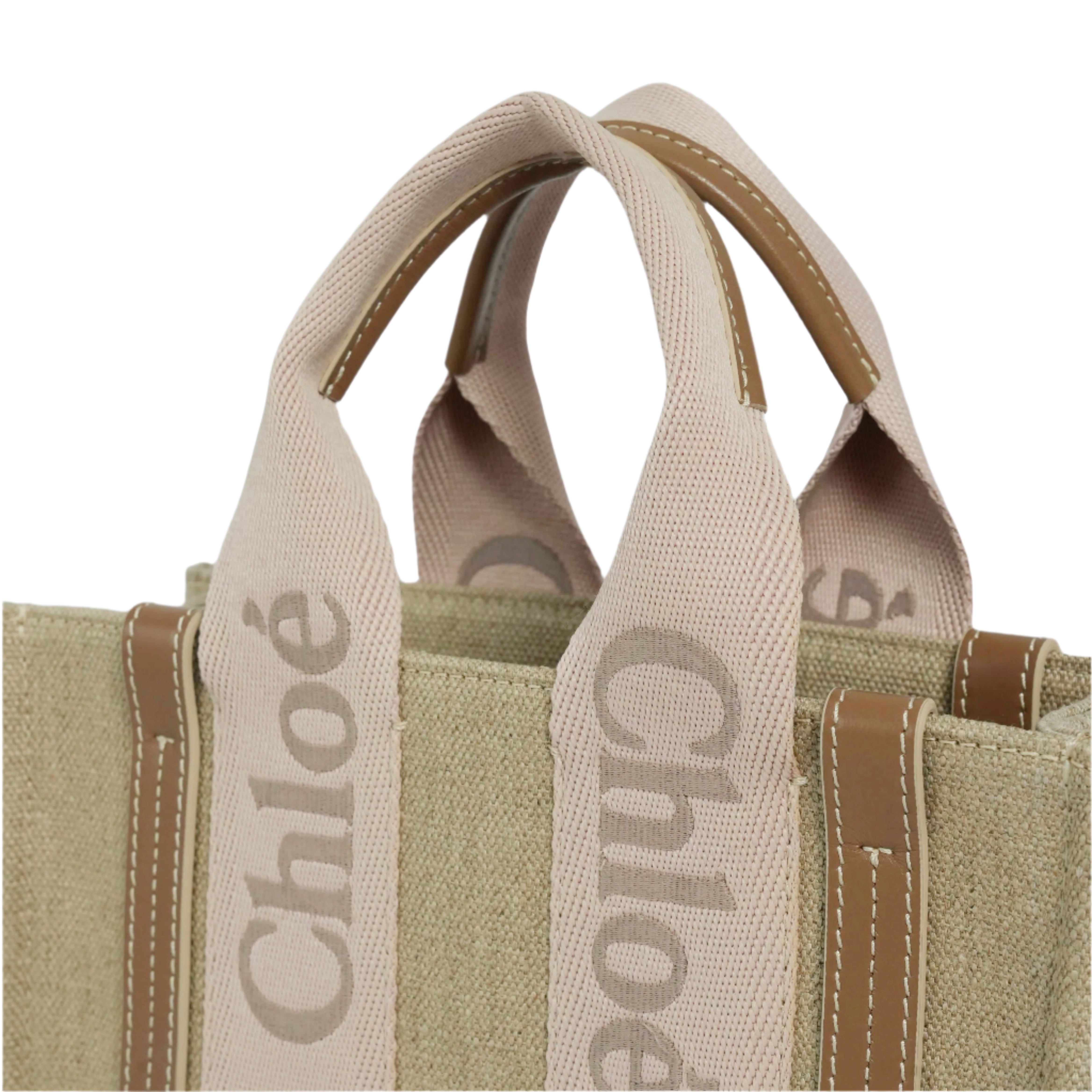 Chloe Canvas Woody Tote Bag