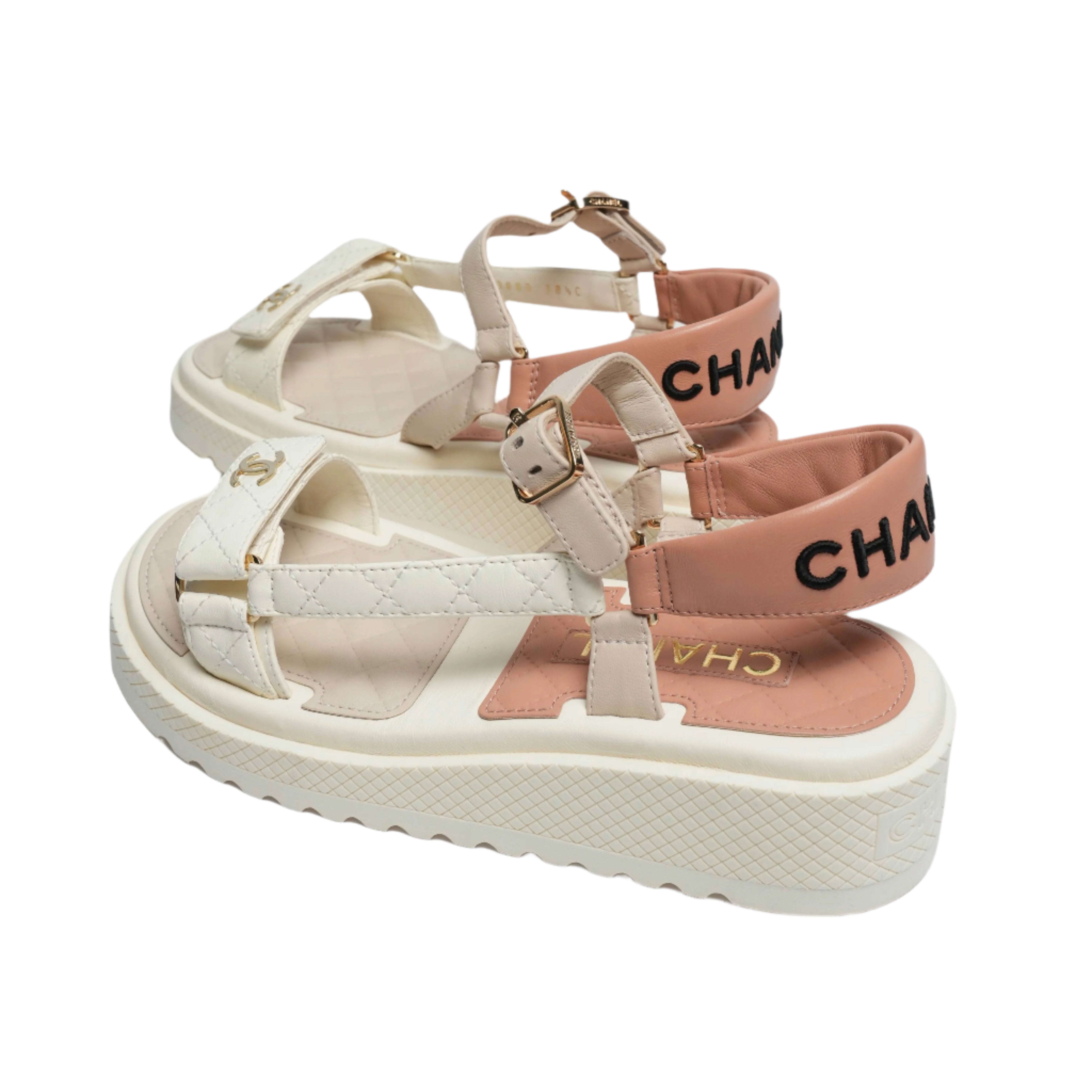 Chanel White Dad Sandal