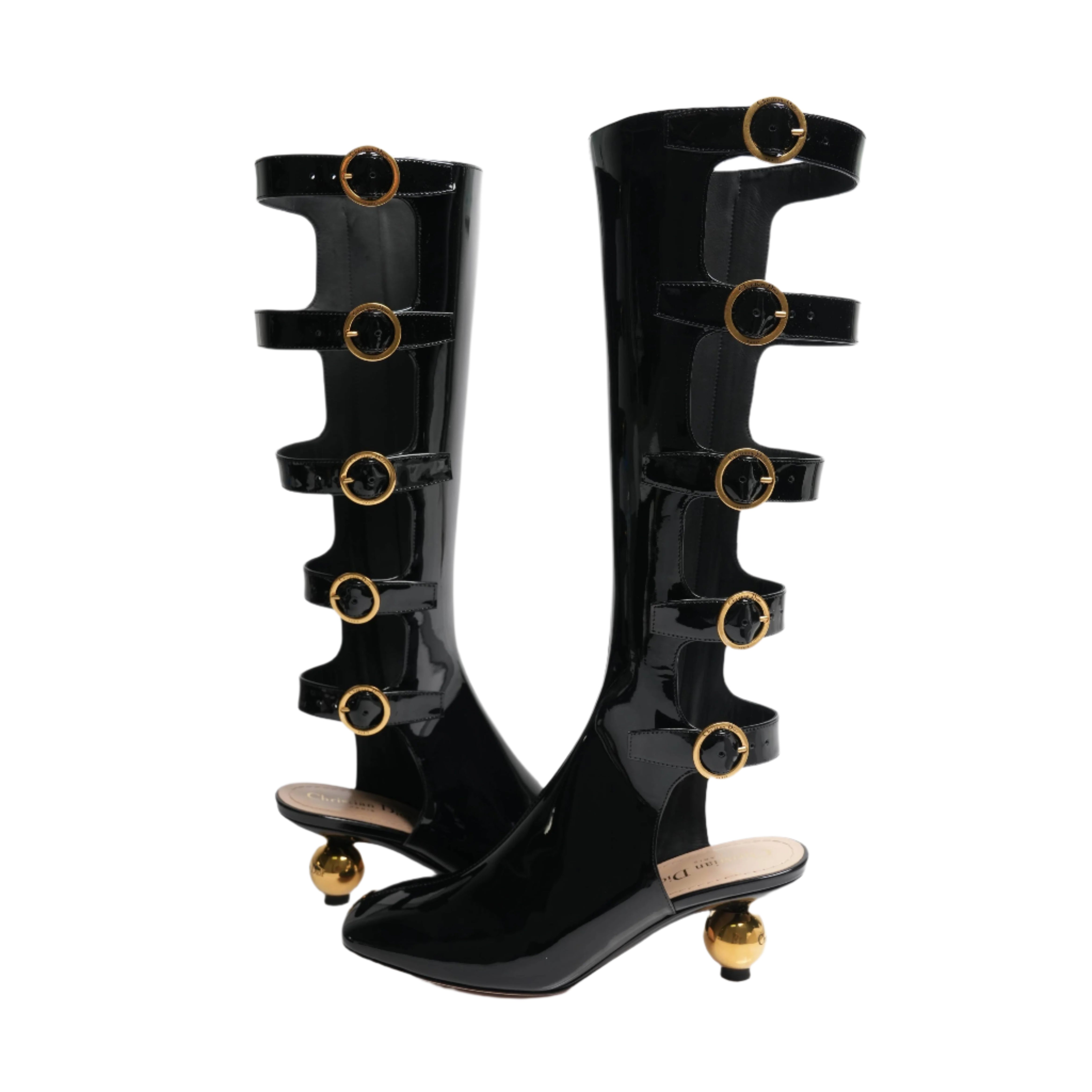 Dior Patent Ankle Knee-High Boots