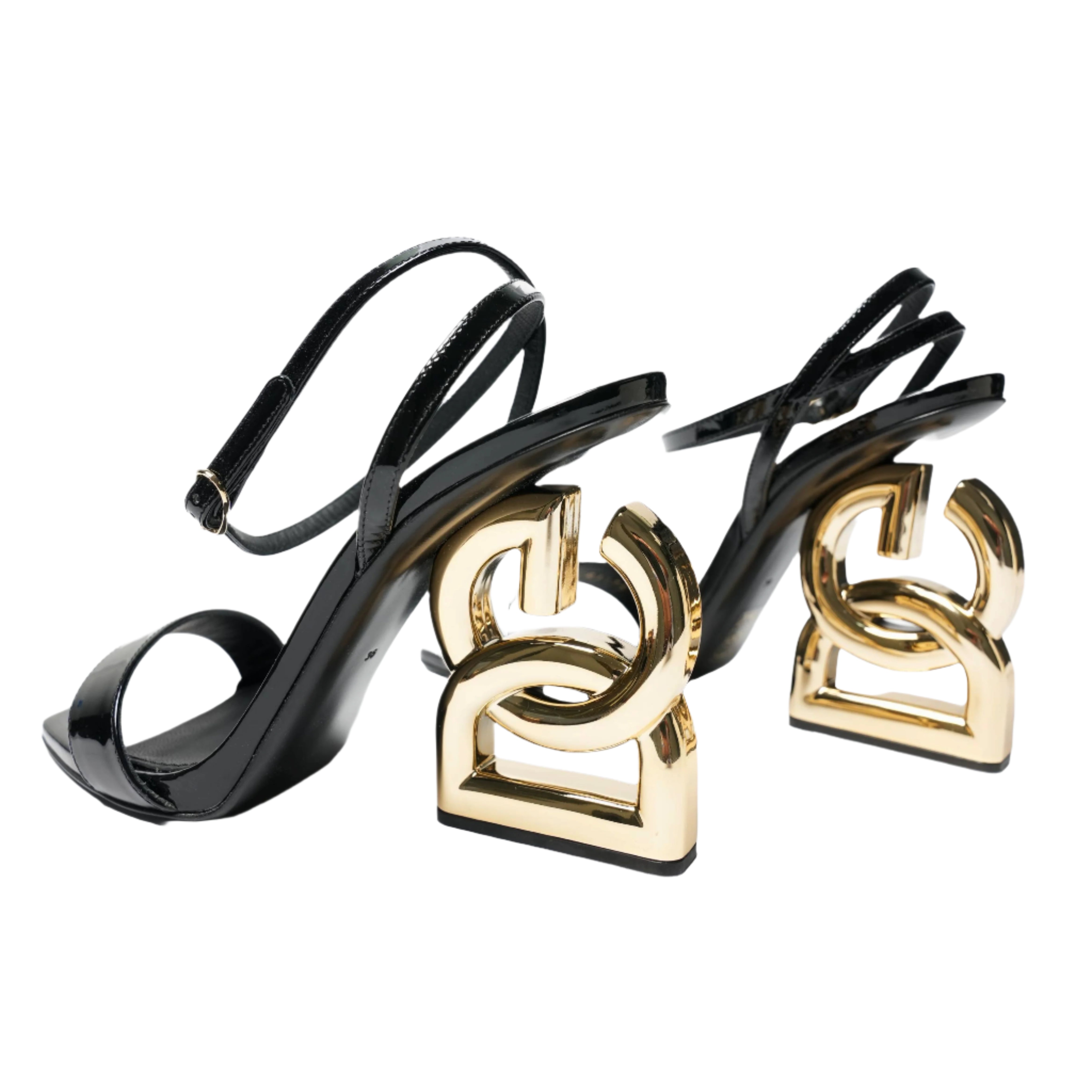 Gold Logo Heel by Dolce & Gabbana