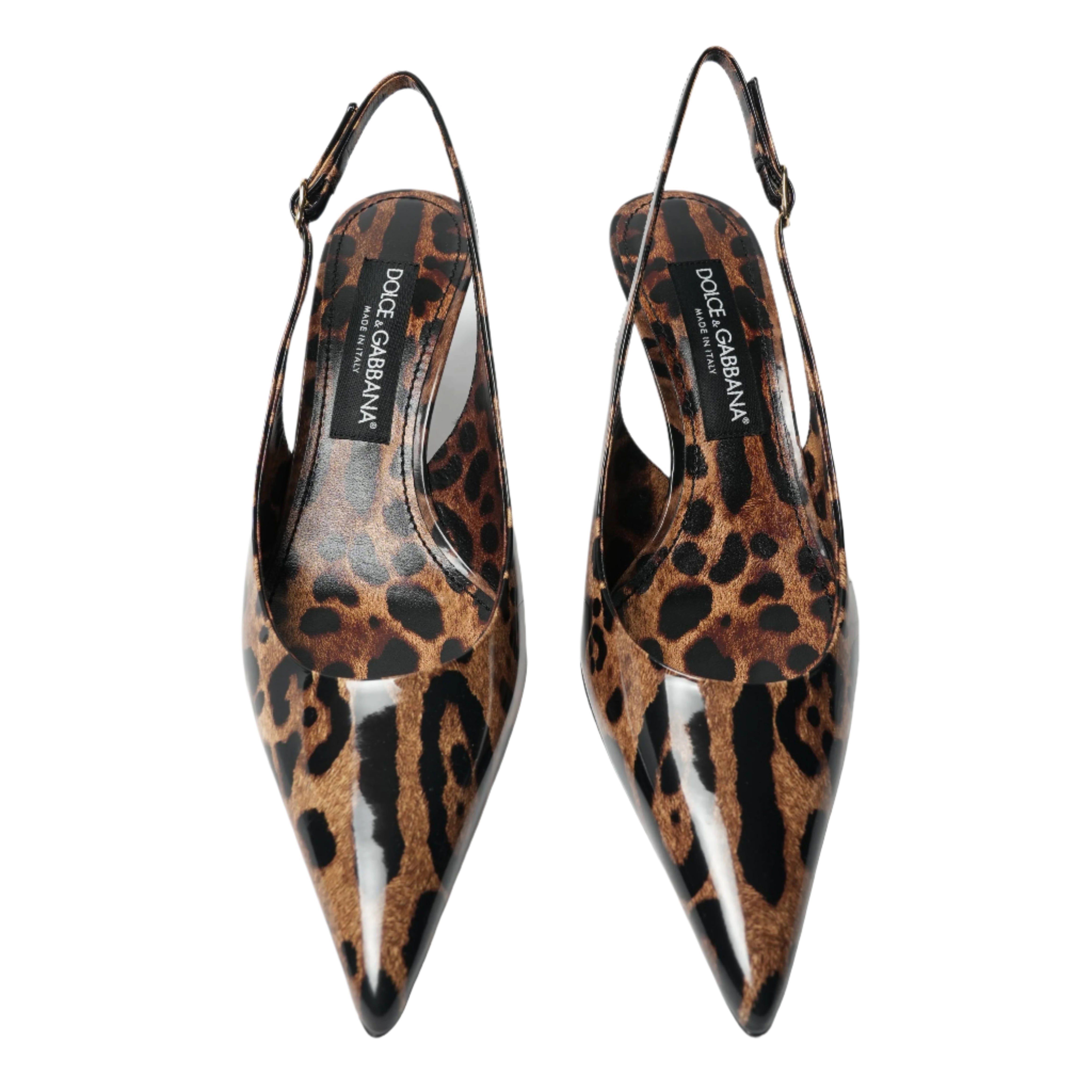 Heeled Sling Backs , Leopard Print by Dolce & Gabbana