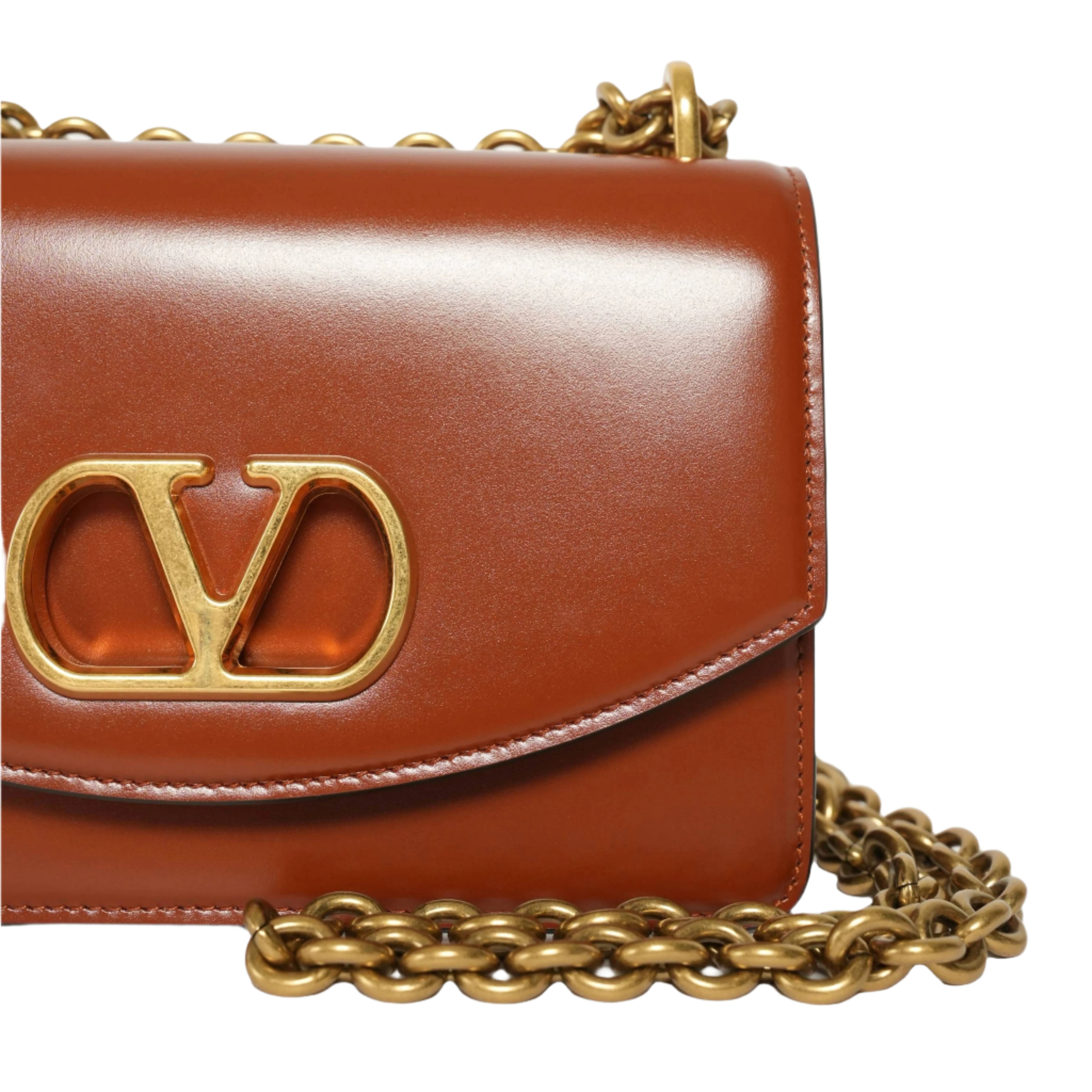 Valentino Garavani Brown Vain Shoulder Bags