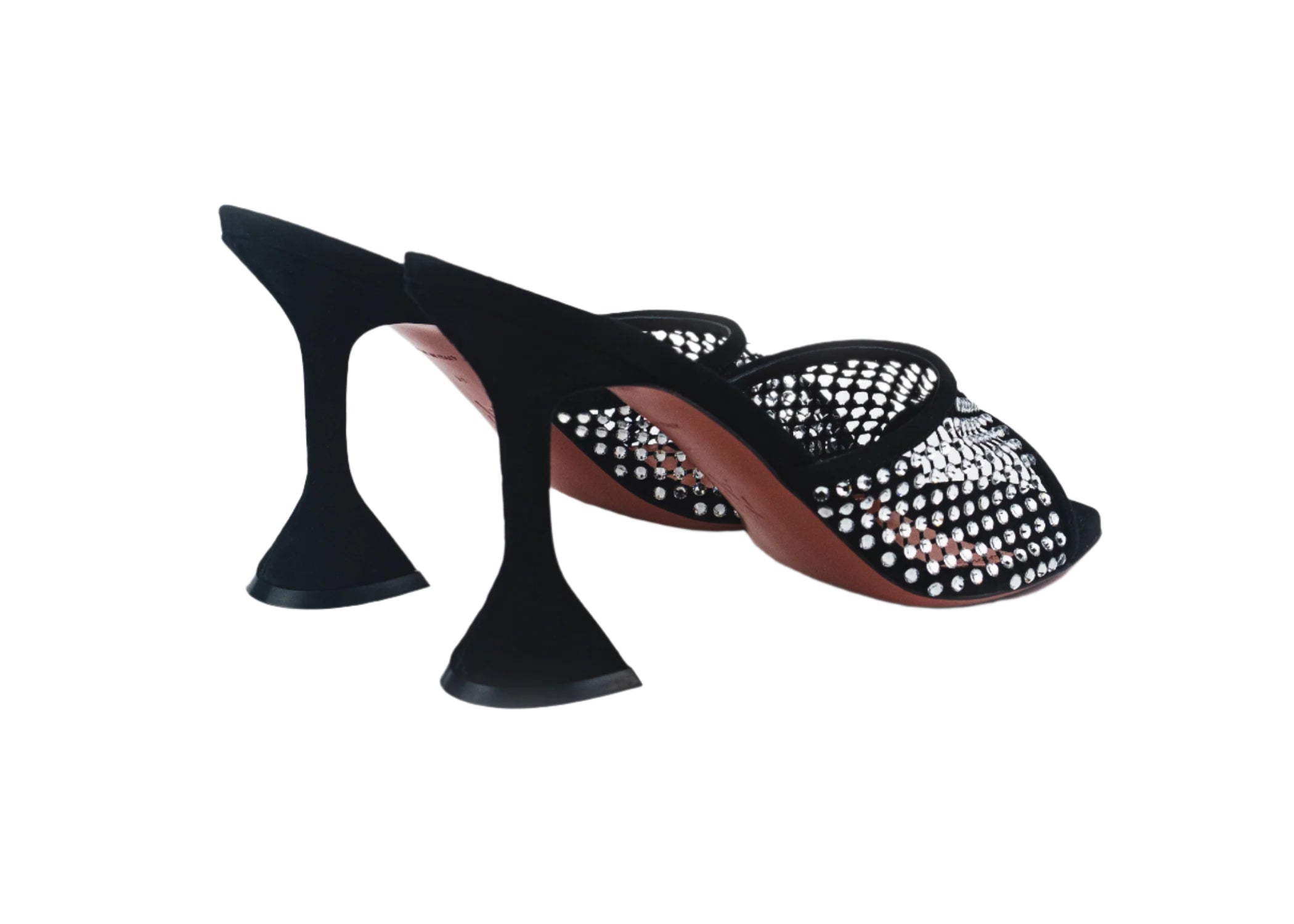 Amina Muaddi Lupita Crystal Net Slipper 95