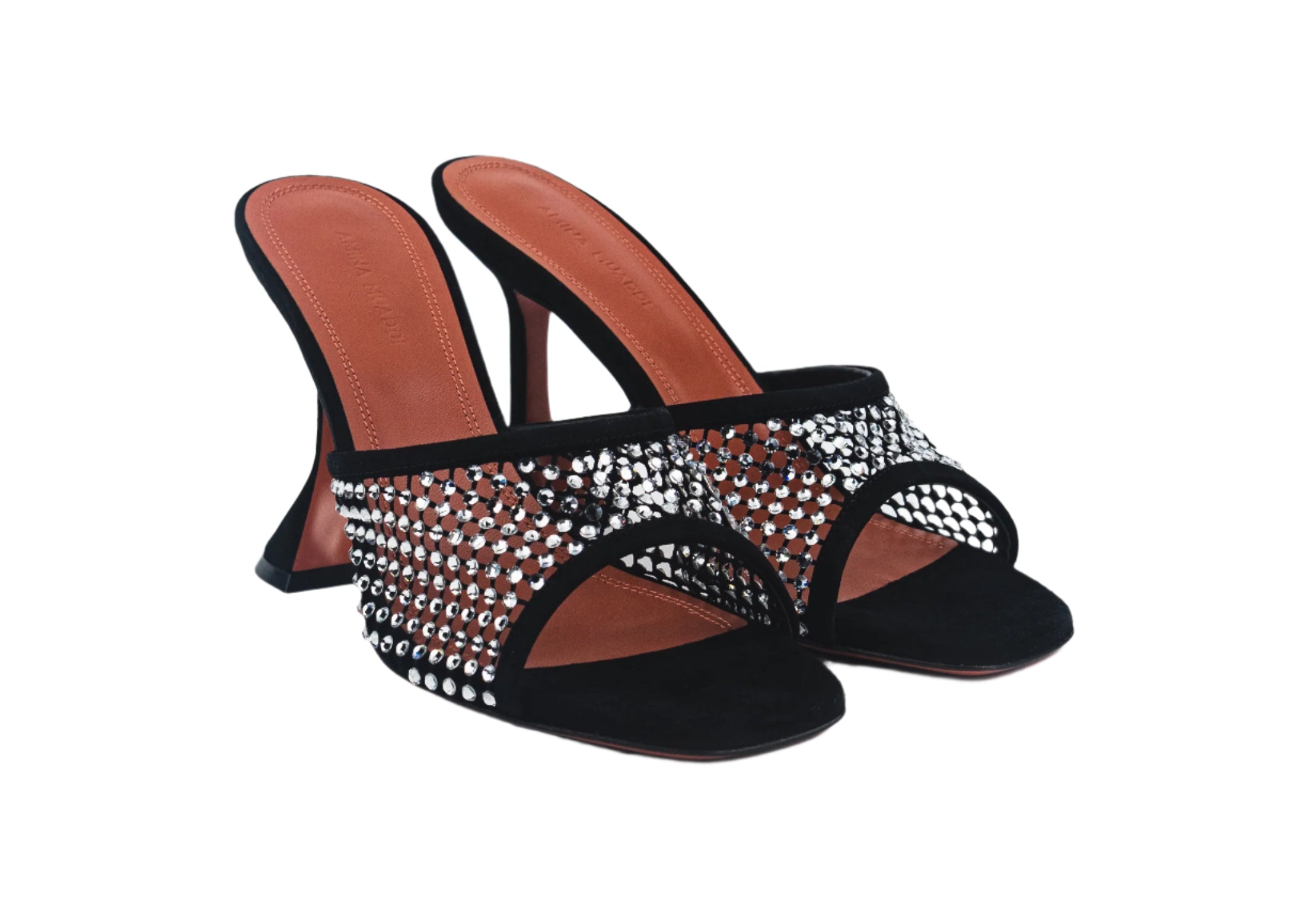 Amina Muaddi Lupita Crystal Net Slipper 95