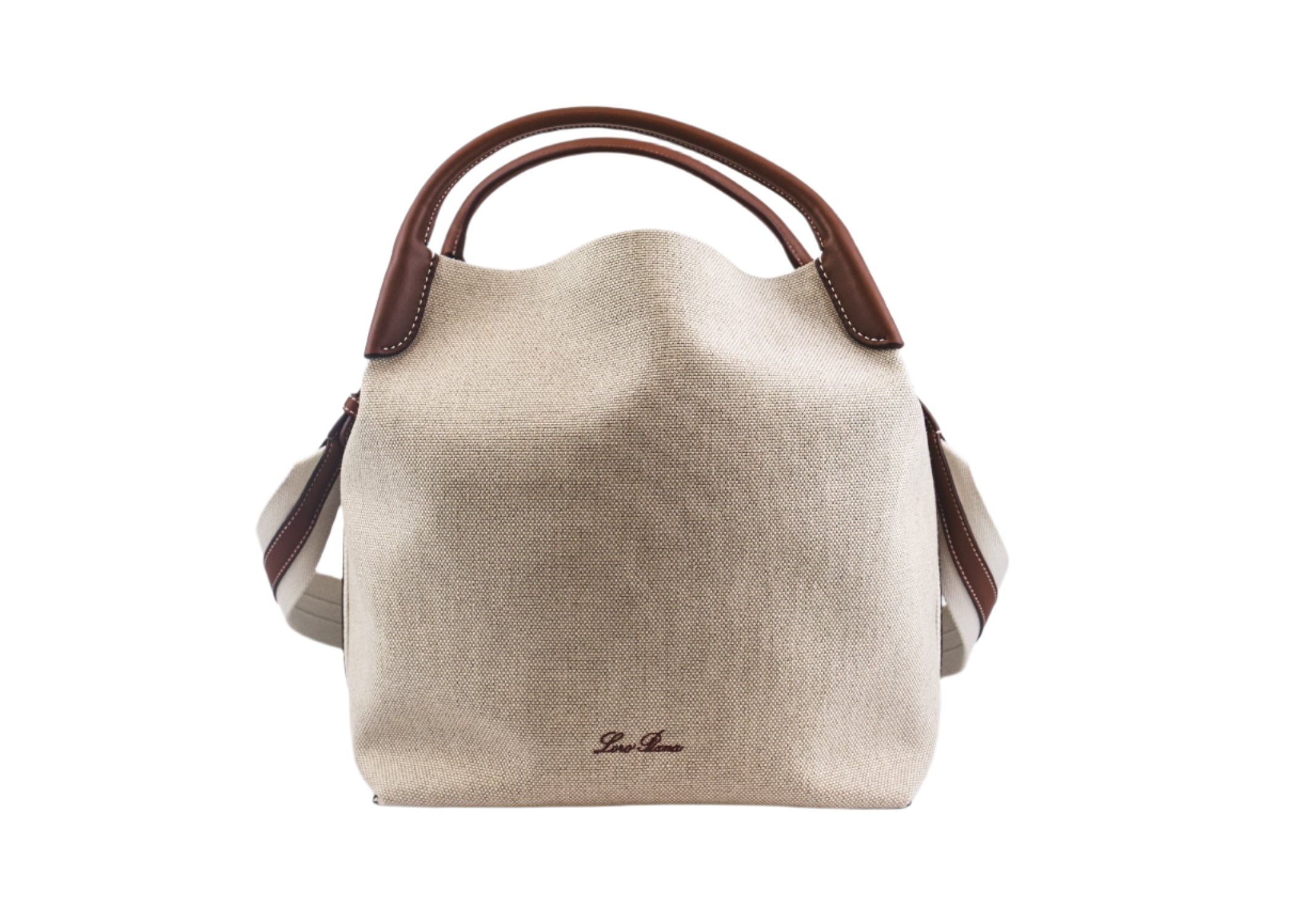 Loro Piana Large Bale Bag – Natural Canvas & Leather