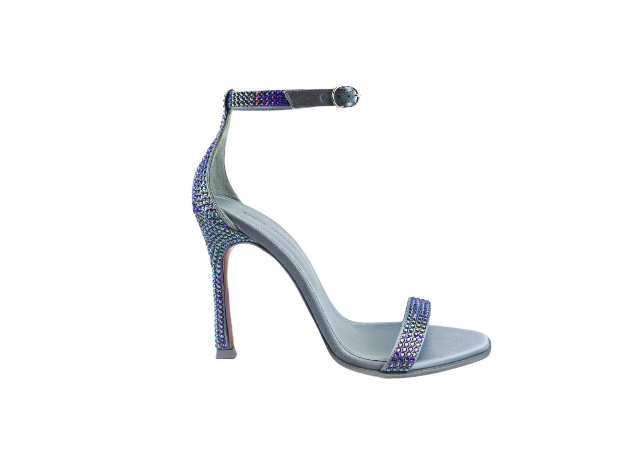 Amina Muaddi Kim Crystal Ankle Strap Sandal