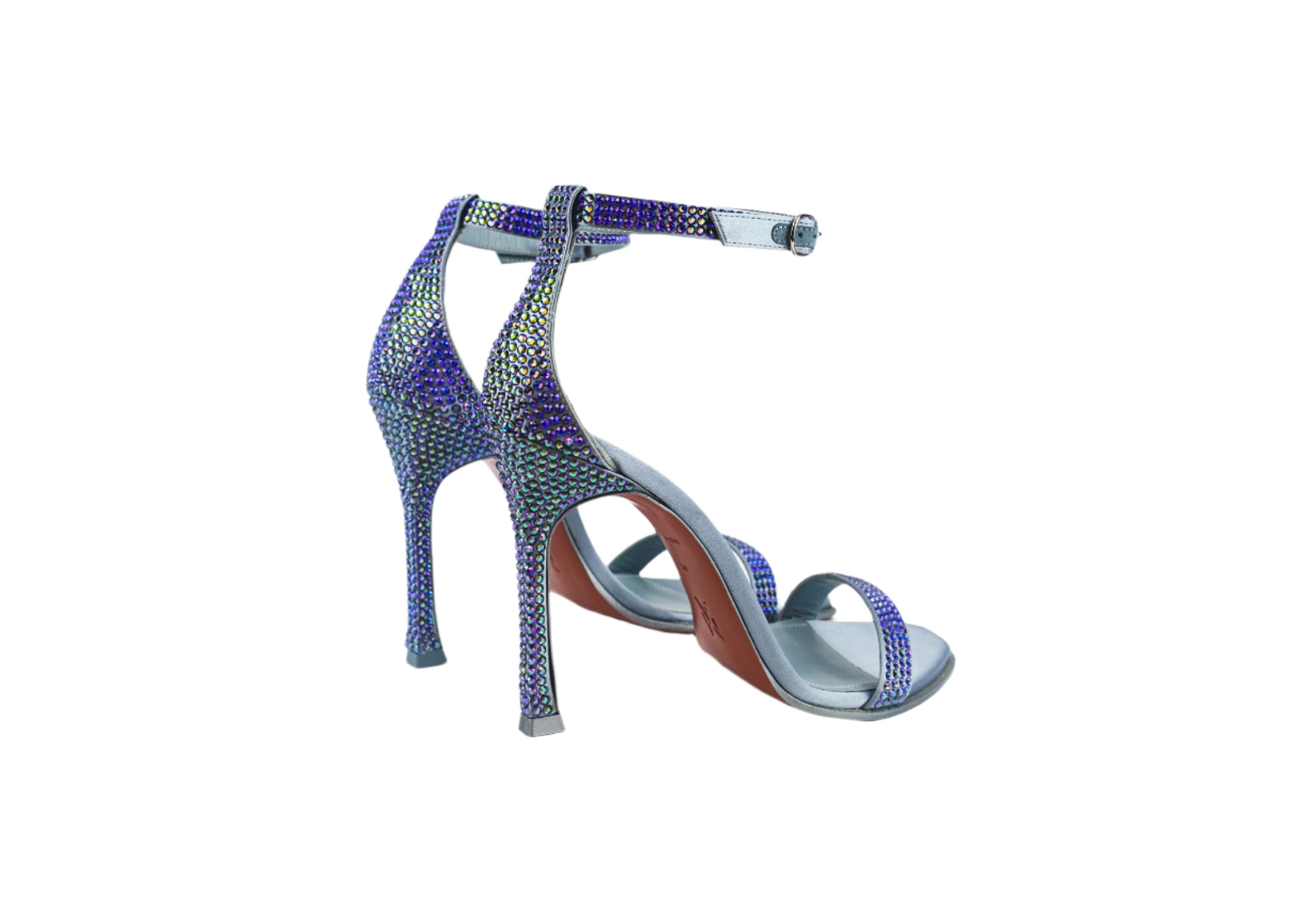 Amina Muaddi Kim Crystal Ankle Strap Sandal