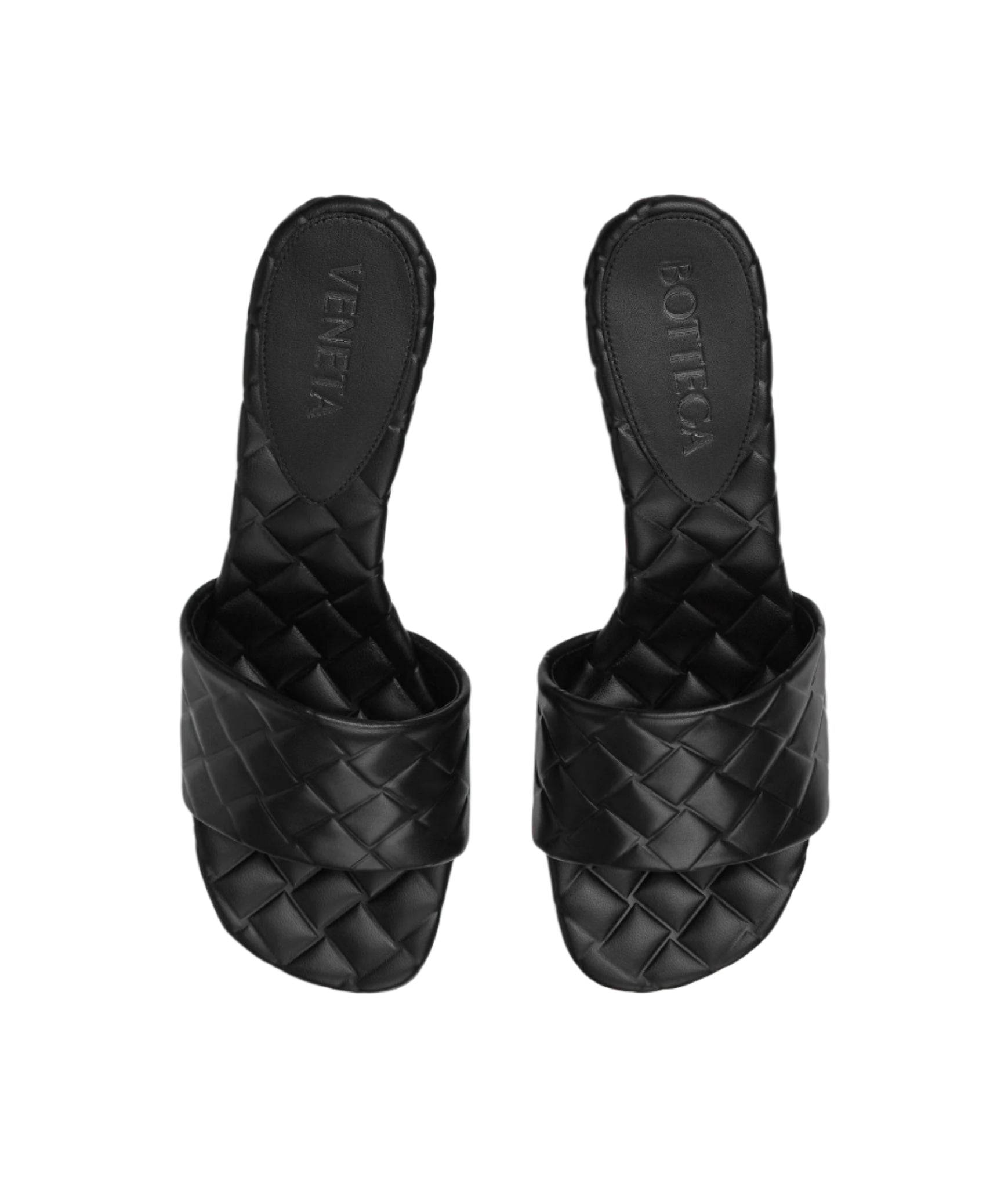 Bottega Veneta Black Leather Amy Sandals