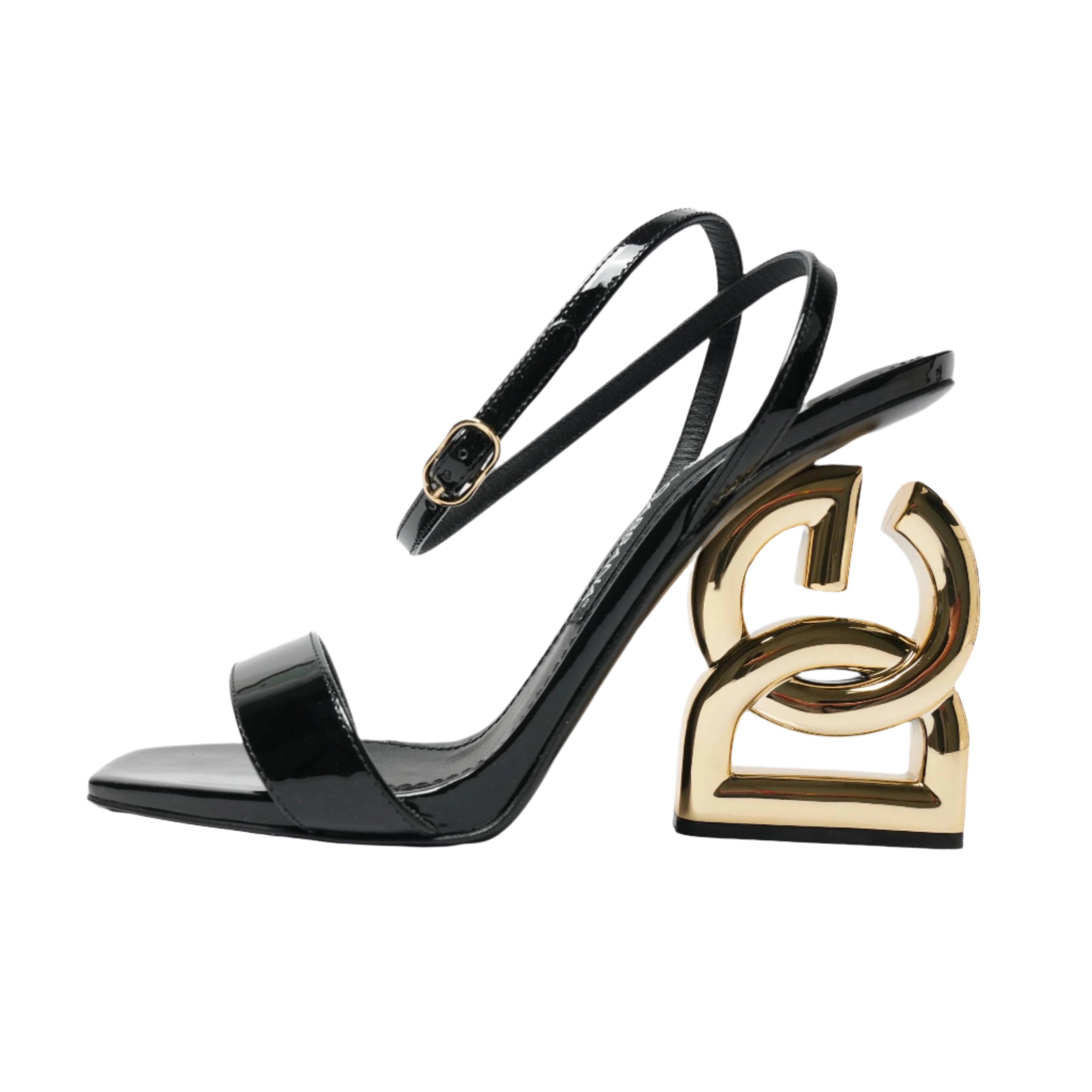 Gold Logo Heel by Dolce & Gabbana