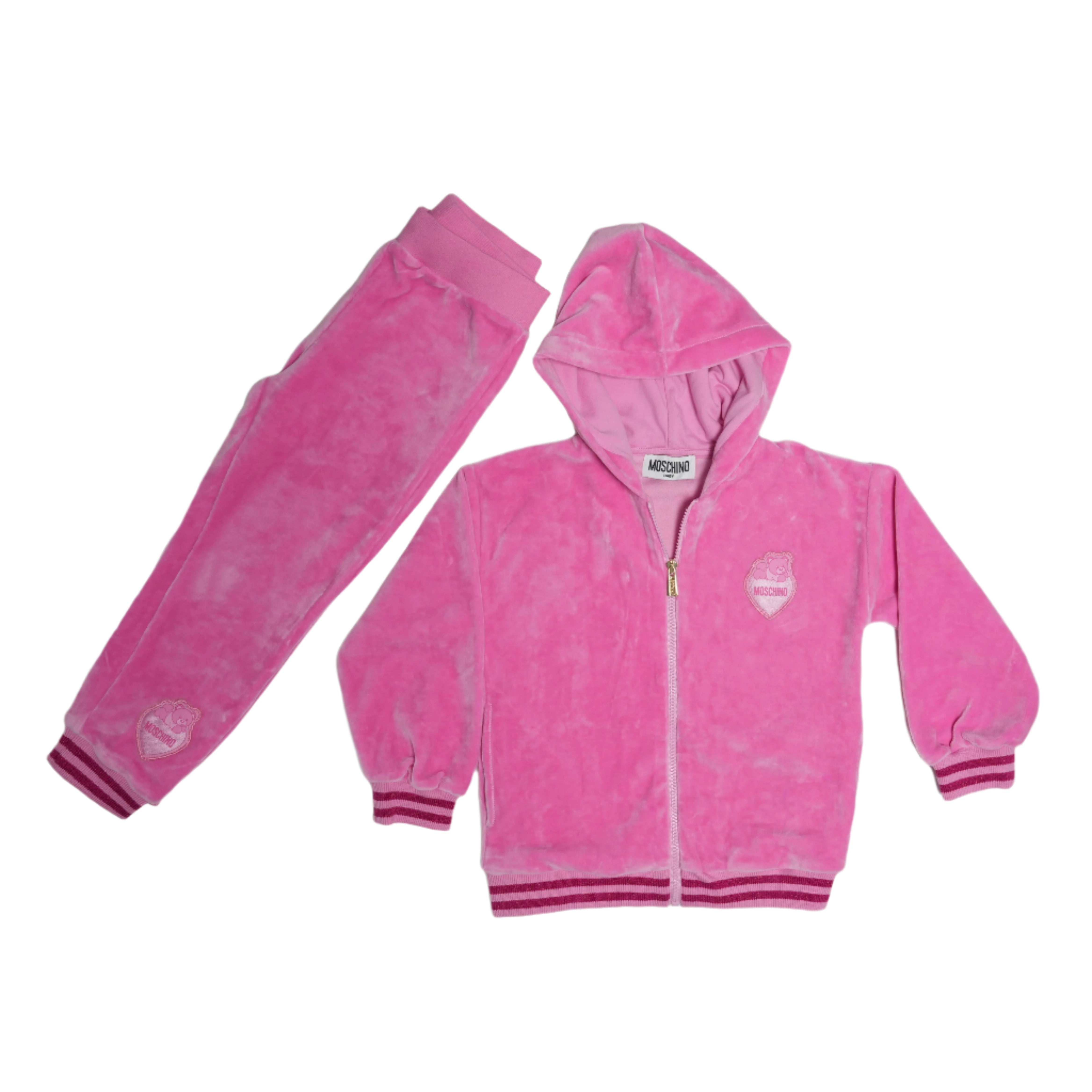 Velour Track Suit Set by Moschino Baby