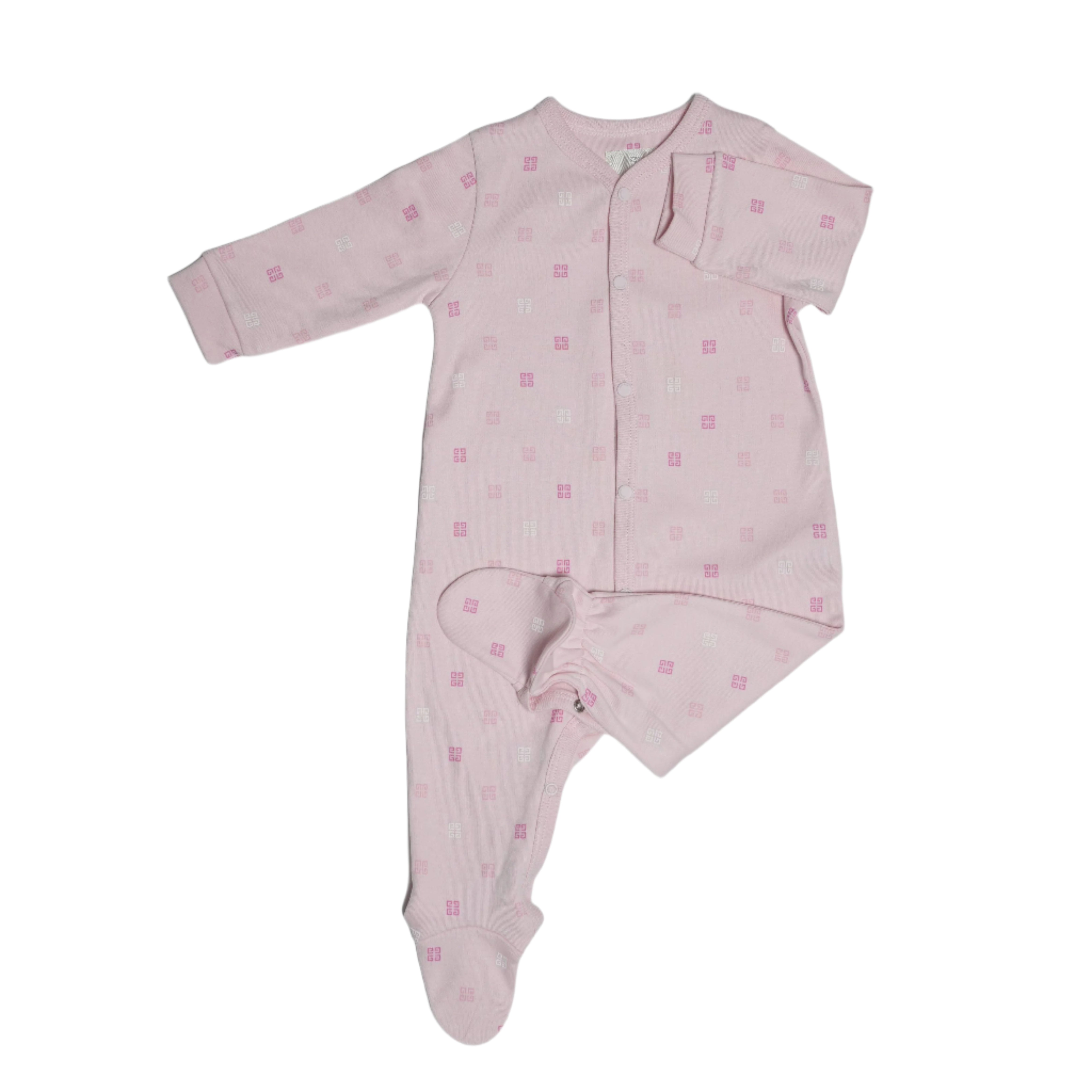 Light Pink Long-Sleeve Onesie by Givenchy