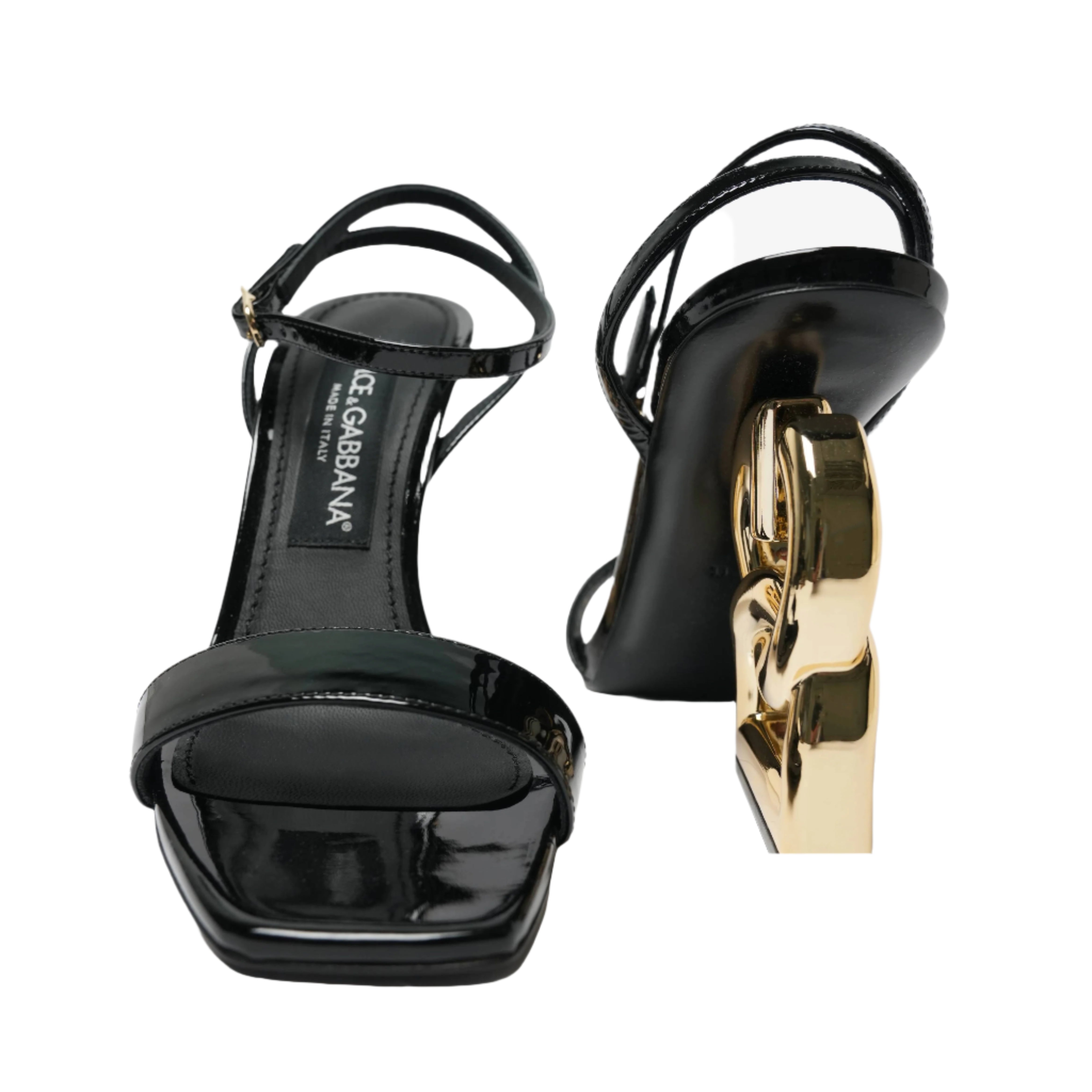 Gold Logo Heel by Dolce & Gabbana