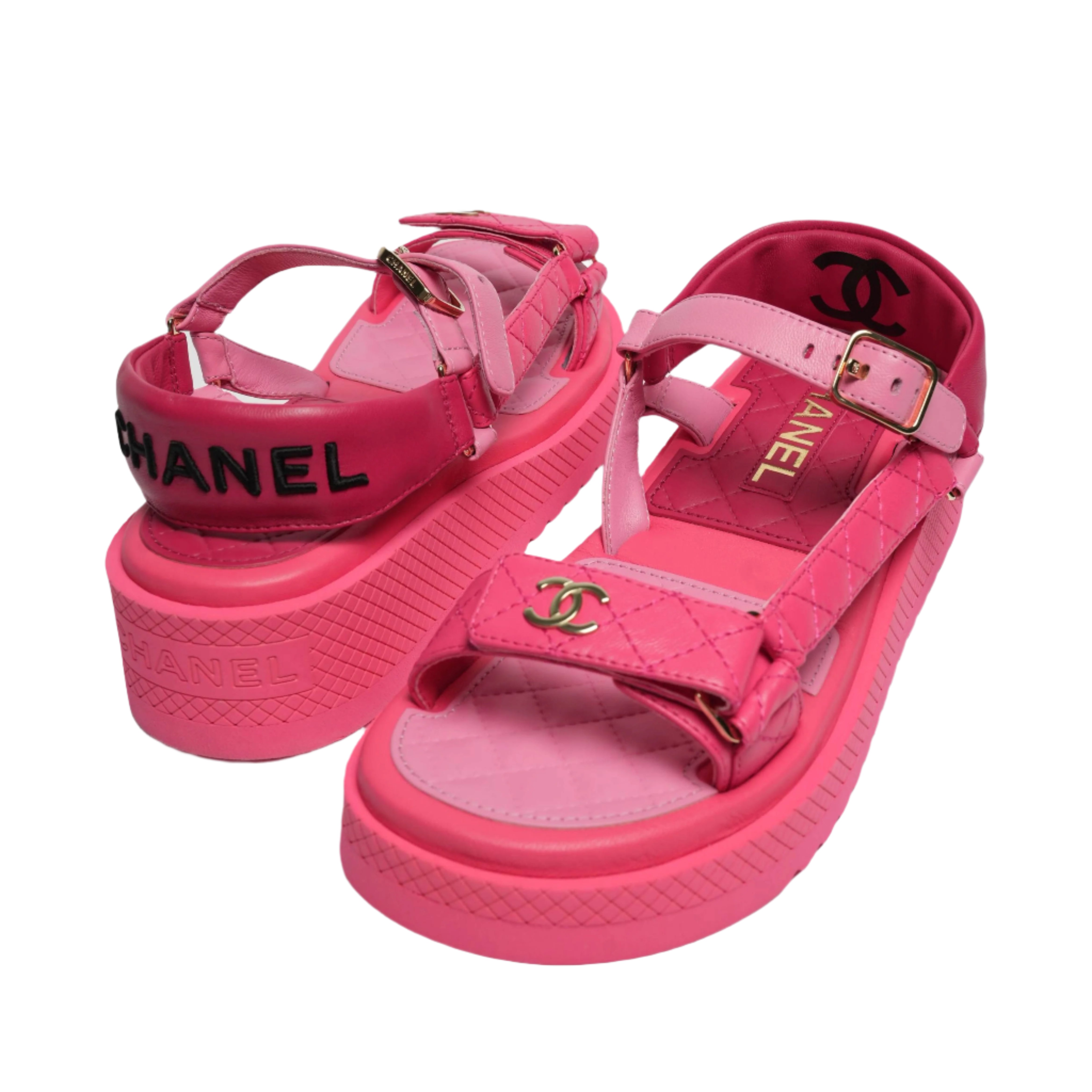 Chanel Pink Dad Sandals