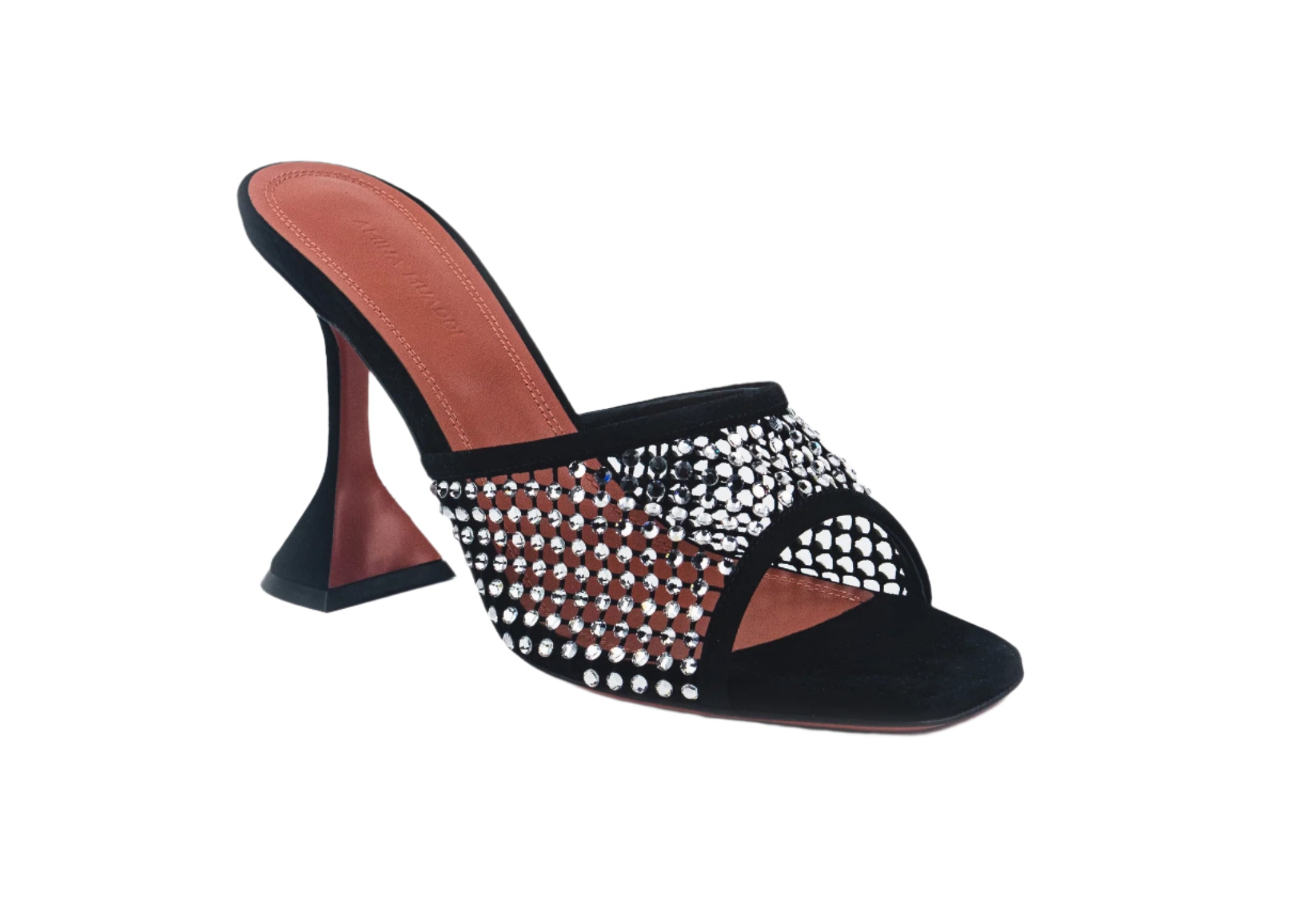Amina Muaddi Lupita Crystal Net Slipper 95