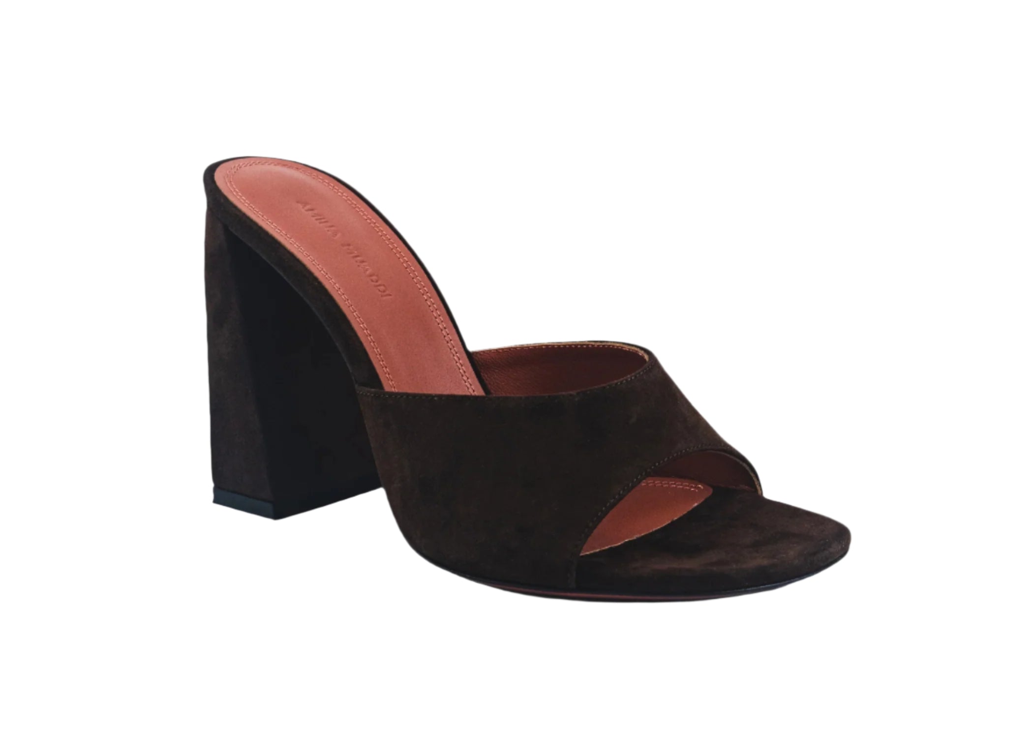 Amina Muaddi Brigitte Slipper 95MM Block Plexi Heel