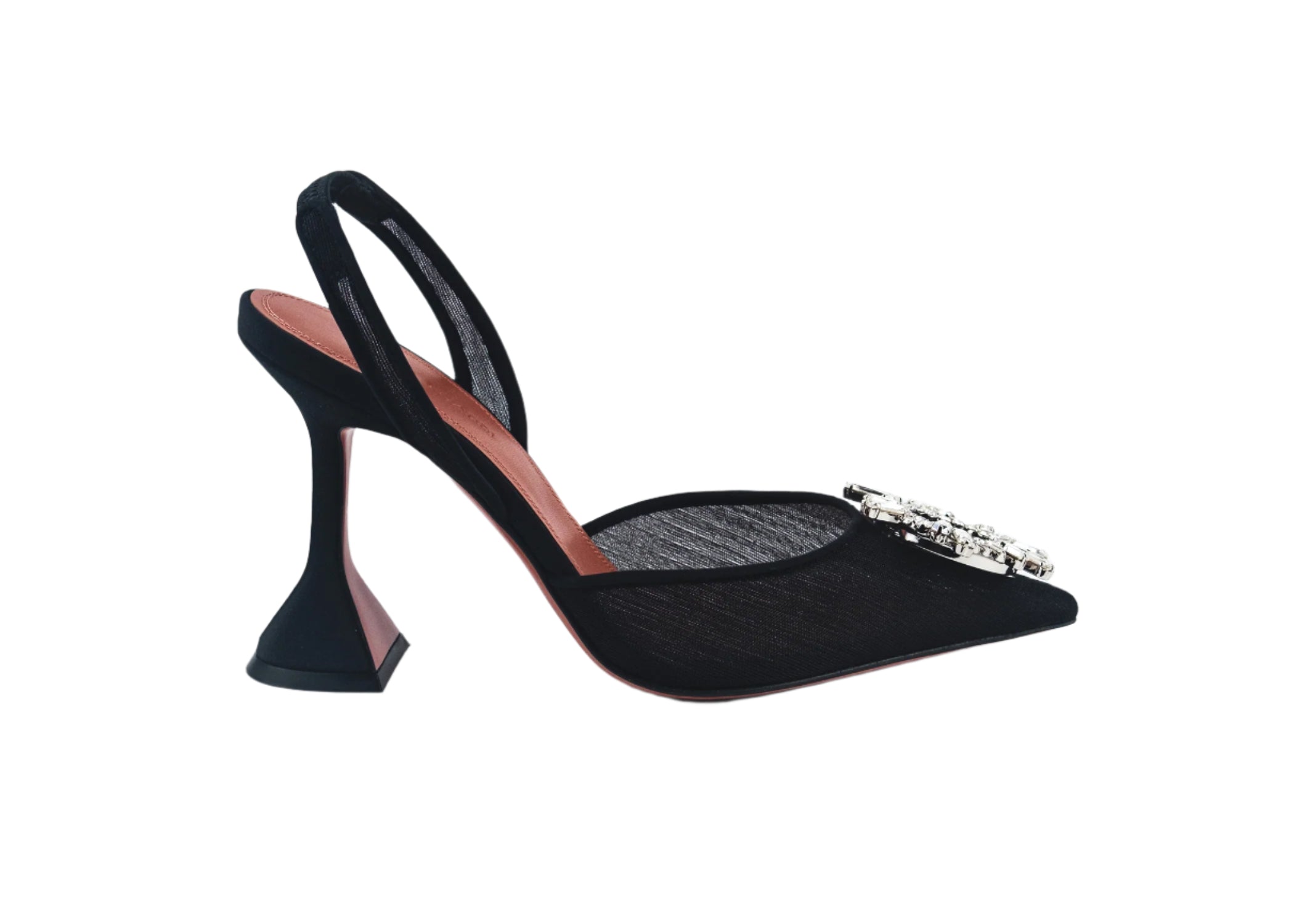 Amina Muaddi Begum Mesh Slingback Pumps 95