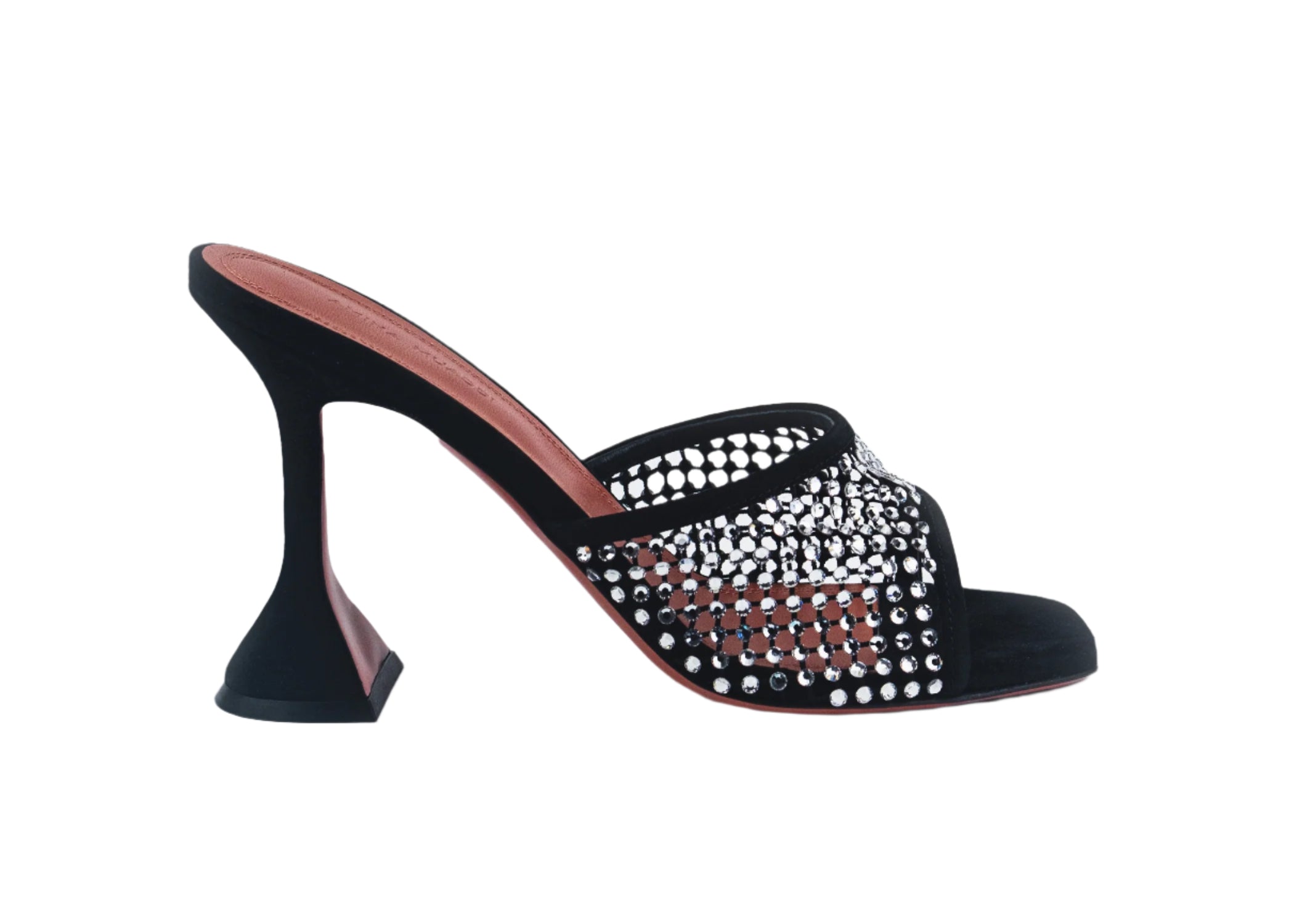 Amina Muaddi Lupita Crystal Net Slipper 95