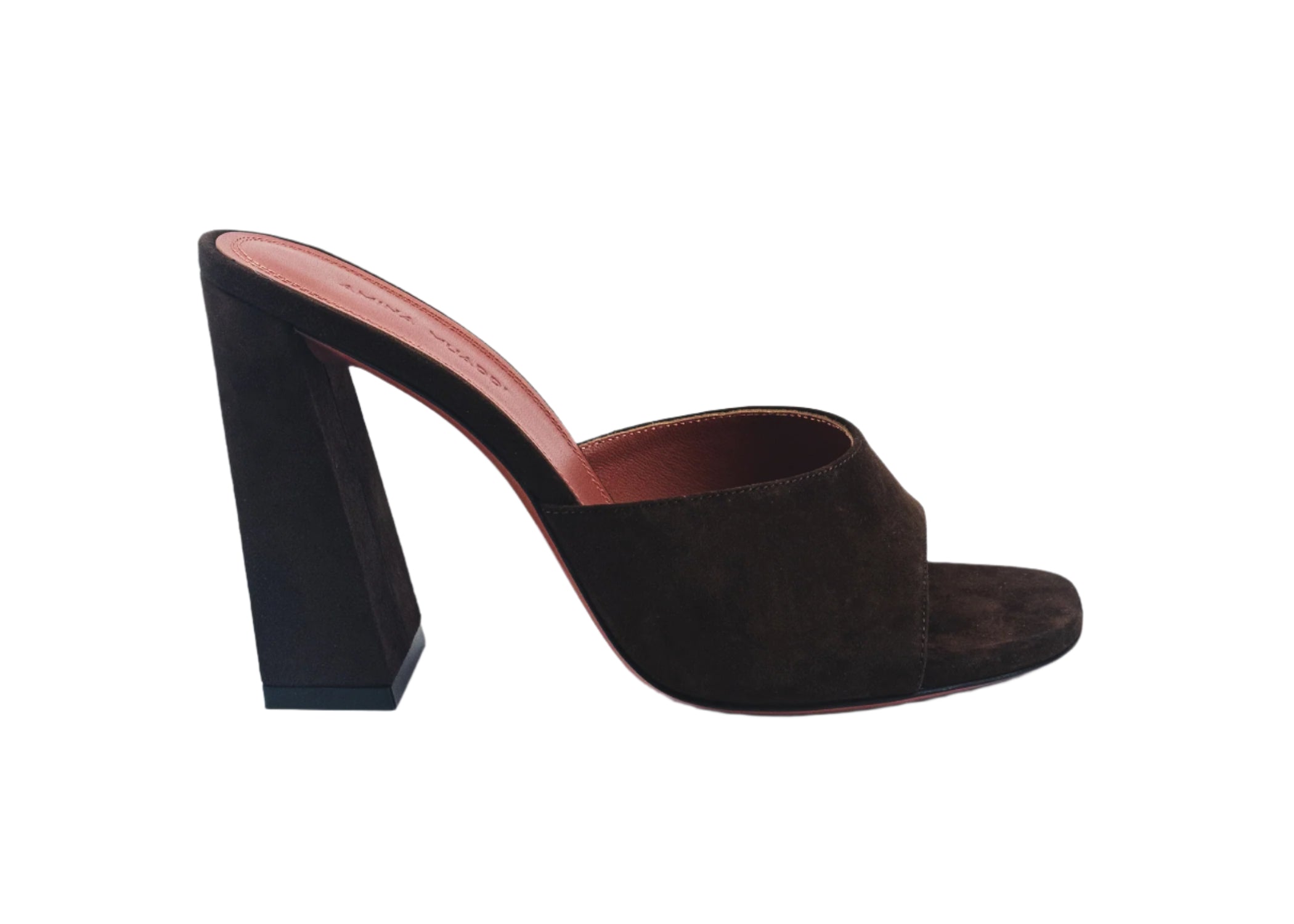 Amina Muaddi Brigitte Slipper 95MM Block Plexi Heel