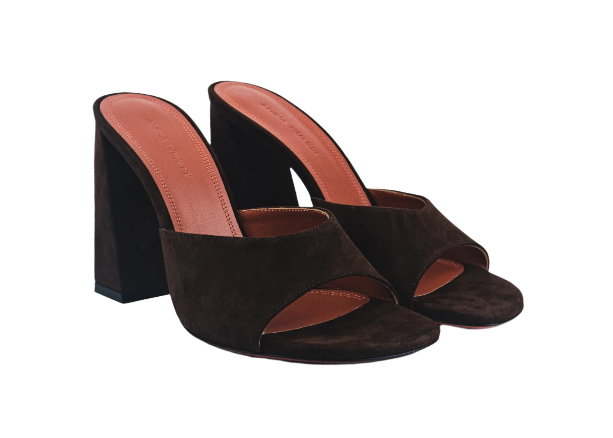 Amina Muaddi Brigitte Slipper 95MM Block Plexi Heel