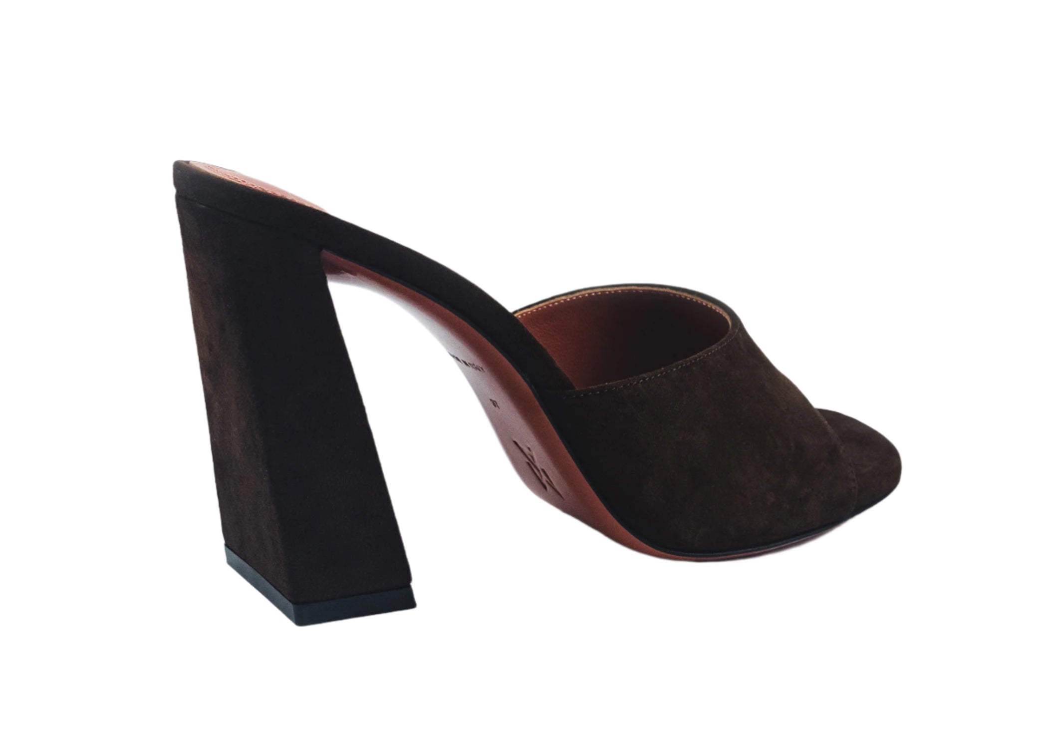 Amina Muaddi Brigitte Slipper 95MM Block Plexi Heel