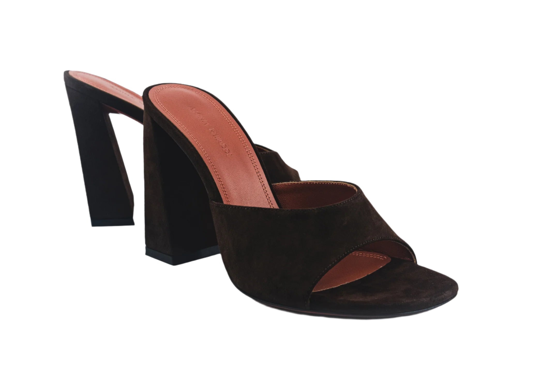 Amina Muaddi Brigitte Slipper 95MM Block Plexi Heel