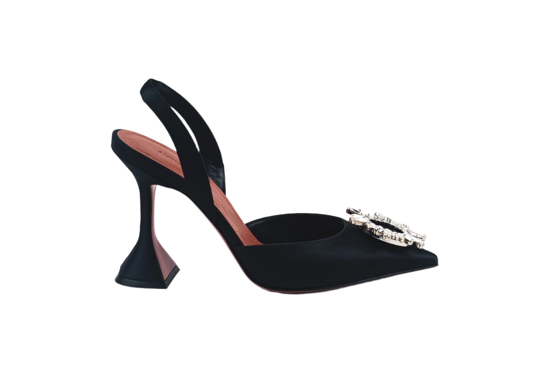 Amina Muaddi Begum Satin Slingback Pumps