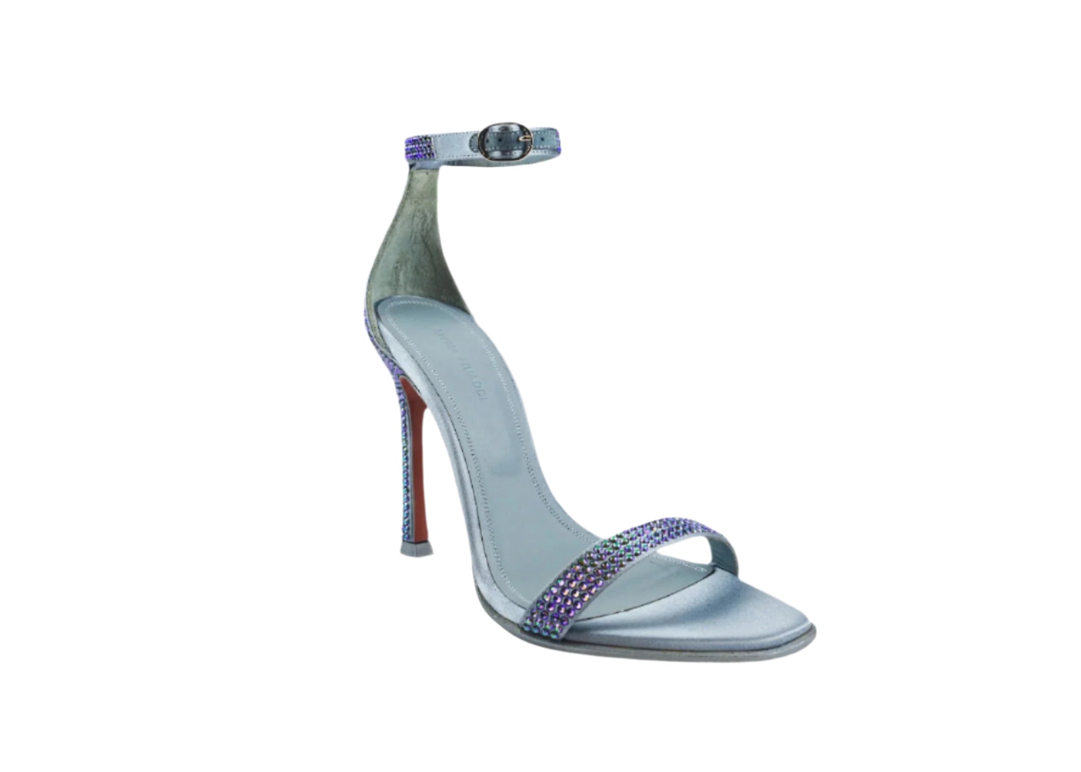 Amina Muaddi Kim Crystal Ankle Strap Sandal