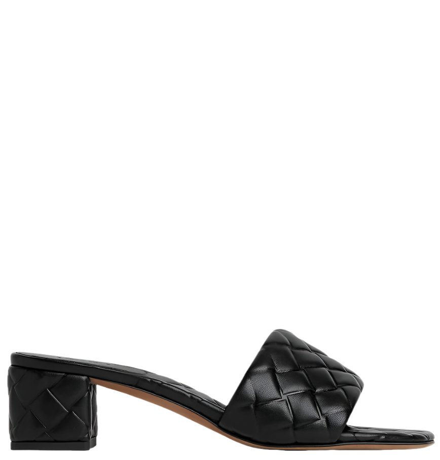 Bottega Veneta Black Leather Amy Sandals
